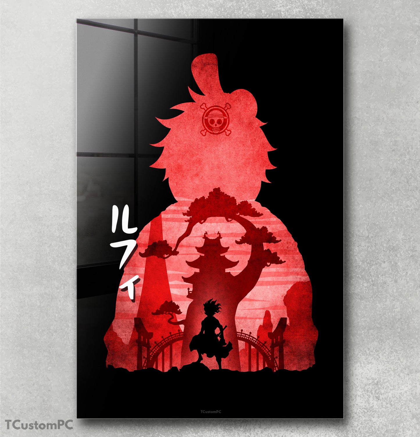 Luffy 2 Minimalist Silhouette painting