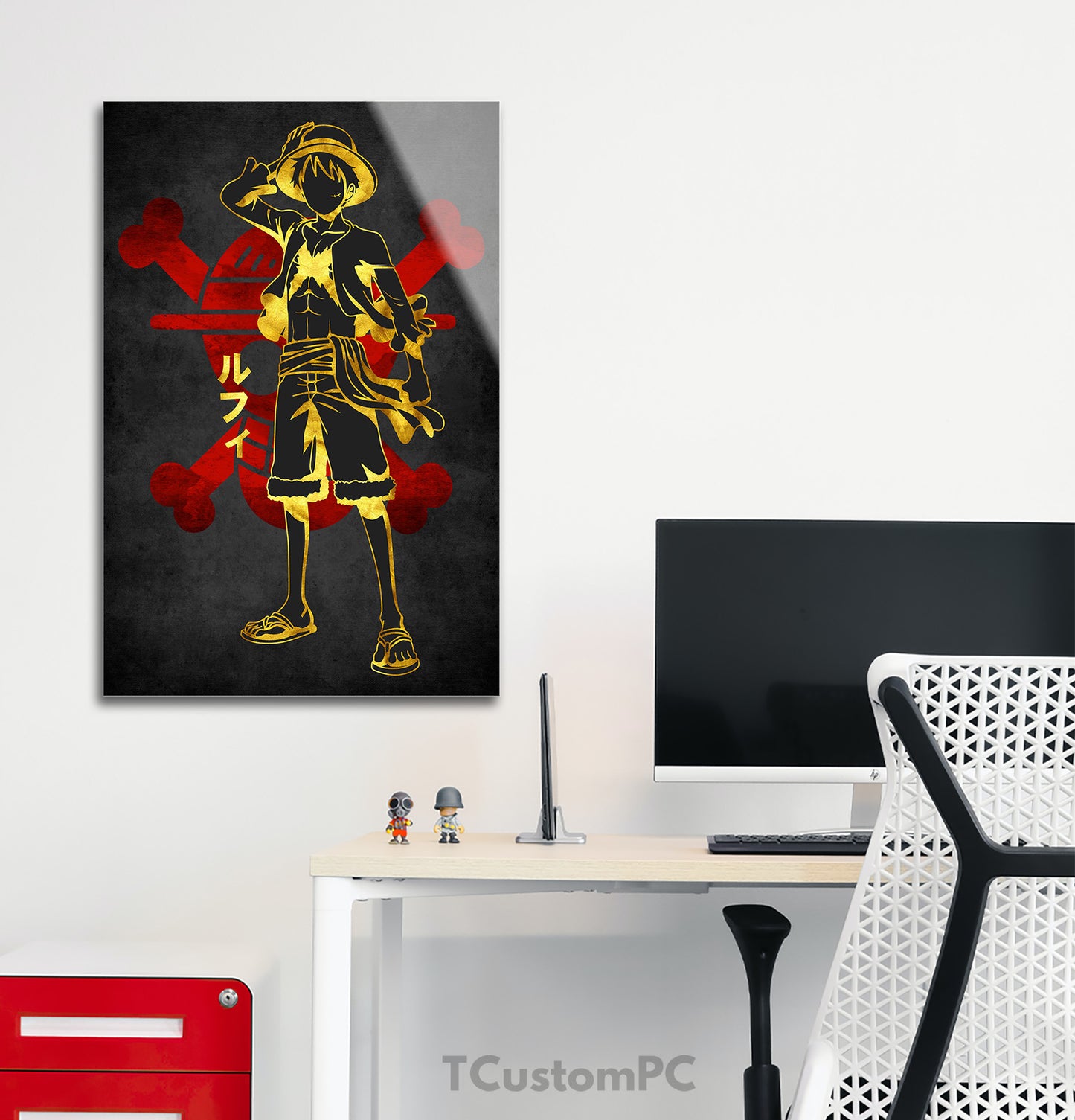 Luffy 2 Red Golden painting