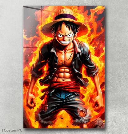 Pintura do Luffy irritado