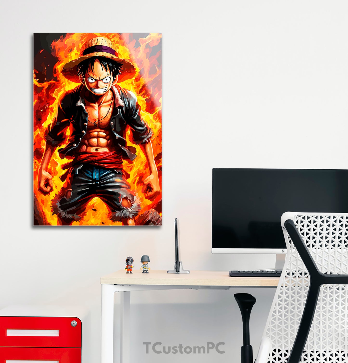 Pintura do Luffy irritado