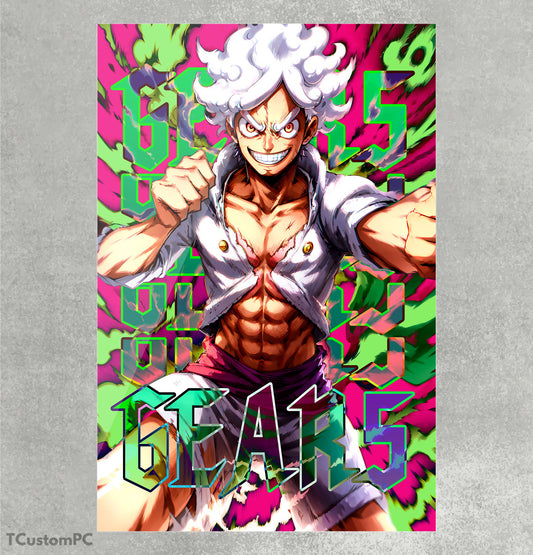 Luffy Gear 5 ultimate new neon painting