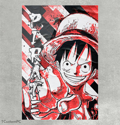 Pintura POP Grunge de Luffy 12