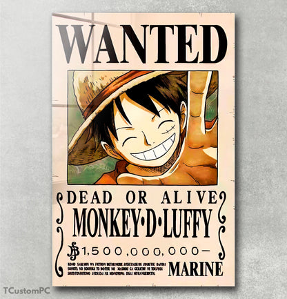 Pintura de Monkey D Luffy procurado