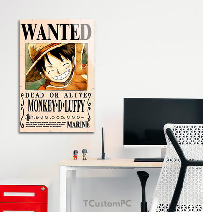 Monkey D Luffy Wanted Painting