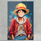 Pintura de Luffy com casaco