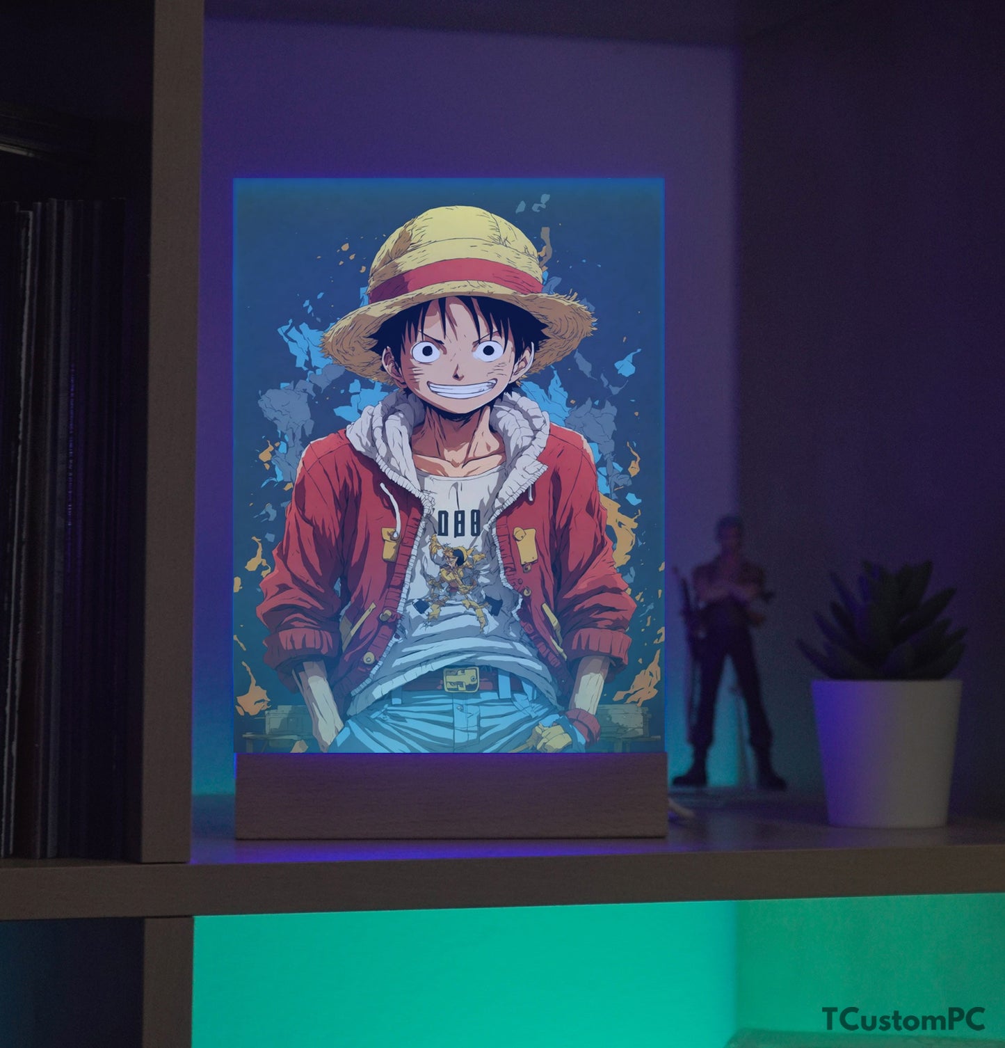 TC-Lamp Luffy vestindo jaqueta