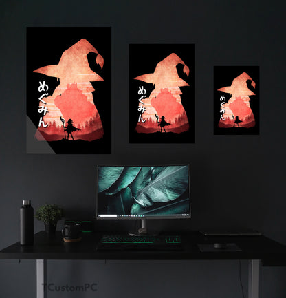 Megumin Minimalist Silhouette painting