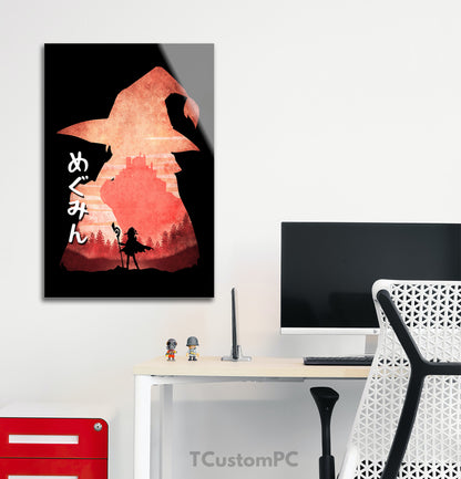 Megumin Minimalist Silhouette painting