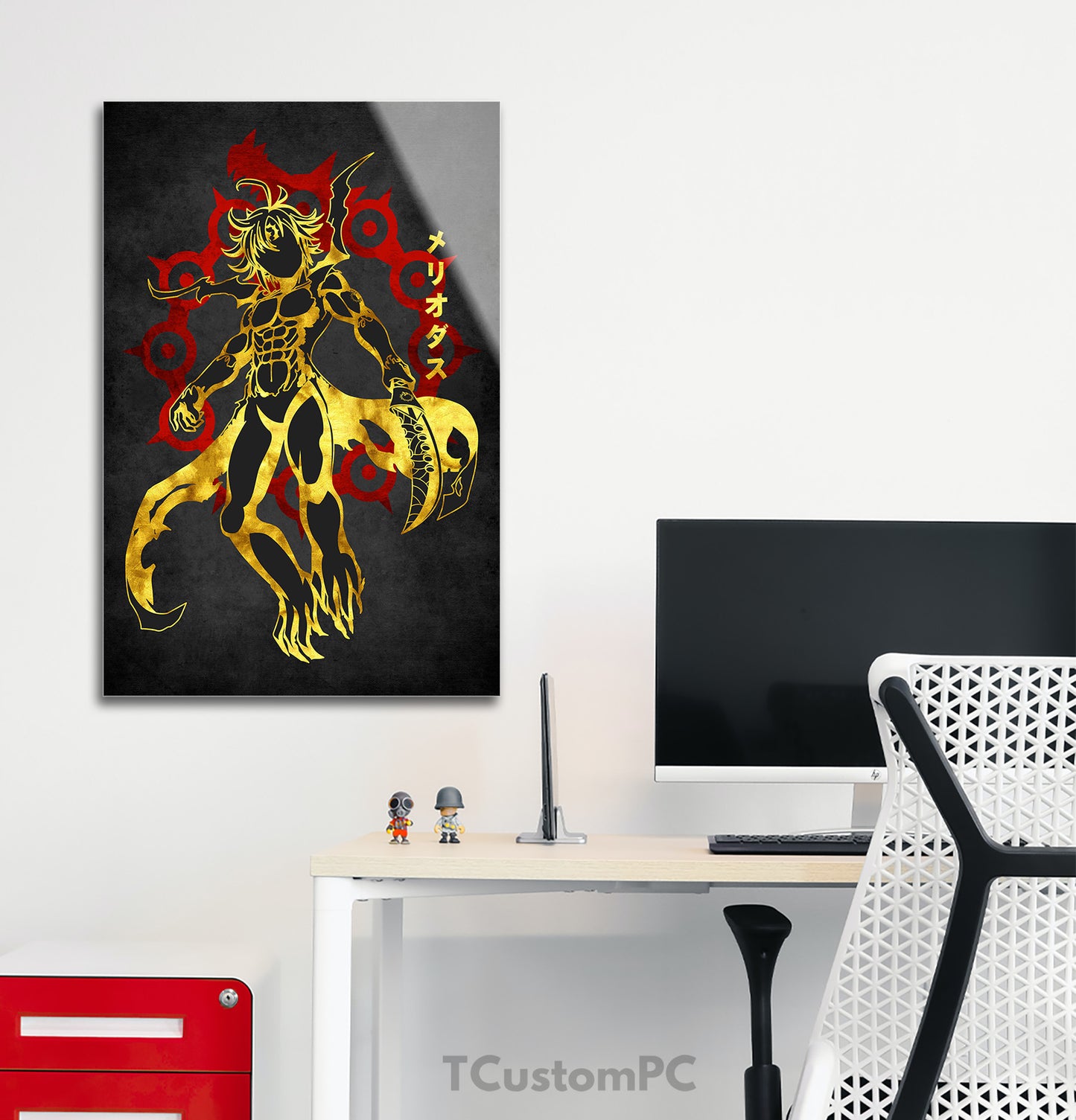 Meliodas Red Golden painting