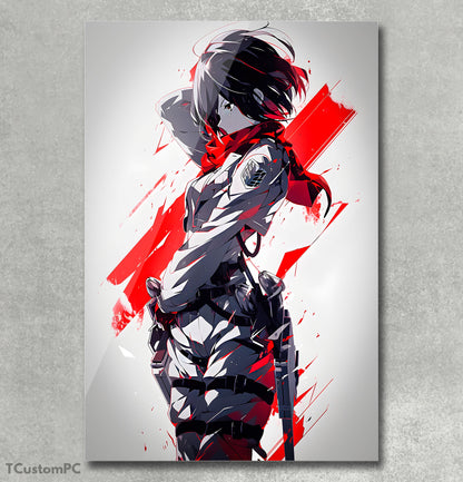 Pintura de Mikasa, Ataque ao Titã