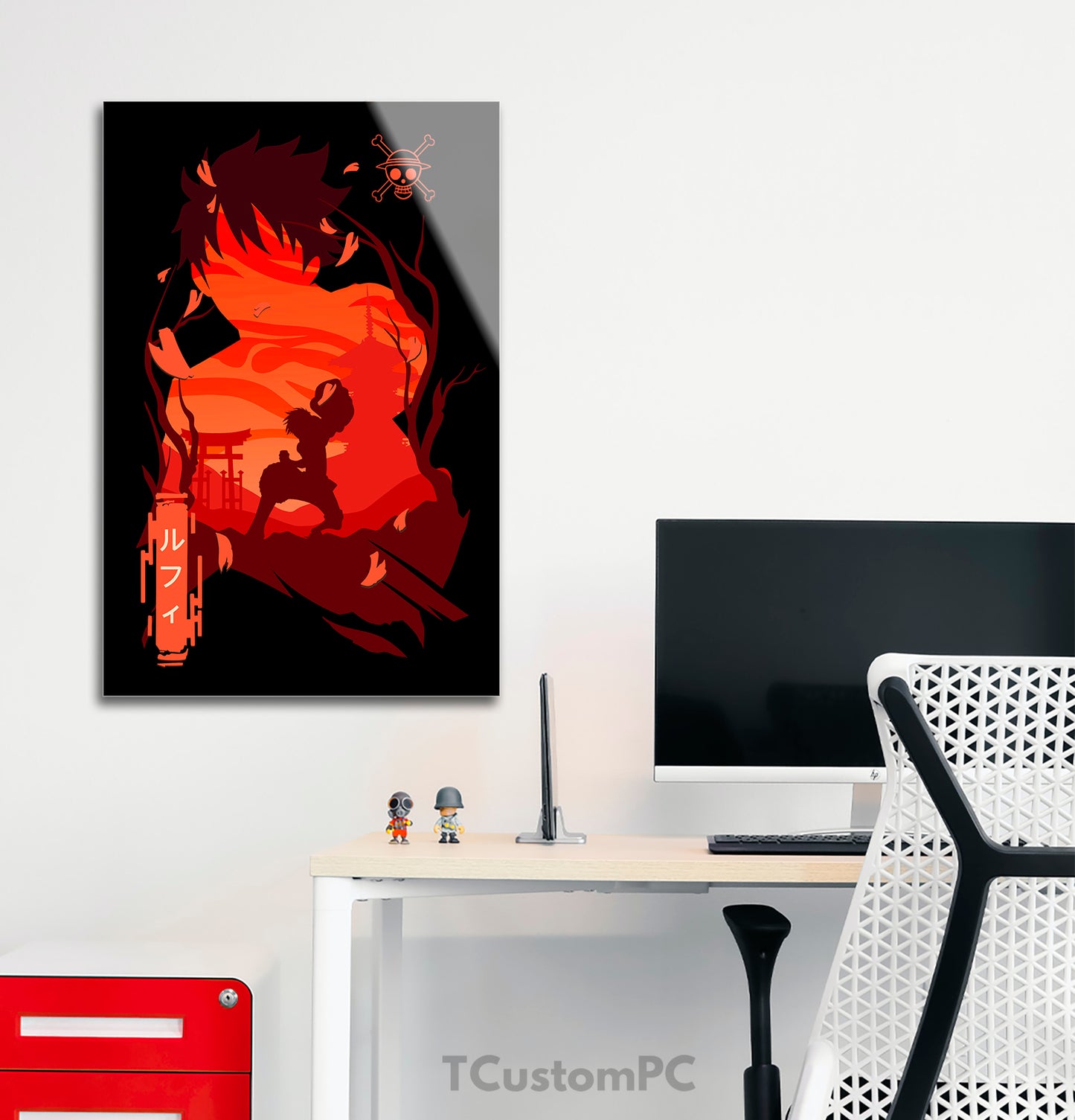 Monkey D Luffy Character Siluette Painting