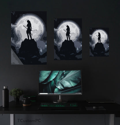 Pintura de Moon Fight 17 Tomb Raider