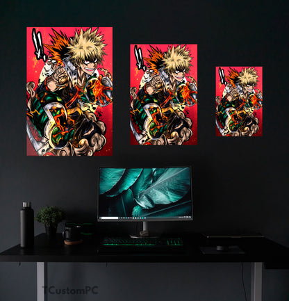 Paintings My Hero Academy, Bakugou "Explosions"