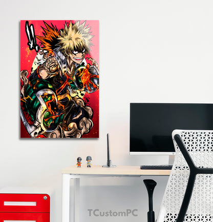 Wall Art My Hero Academy, Bakugou "Explosions"