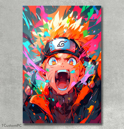 Pintura colorida de Naruto