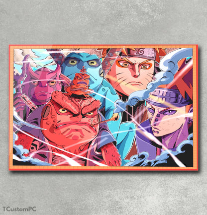 Pintura de Naruto VS Pain