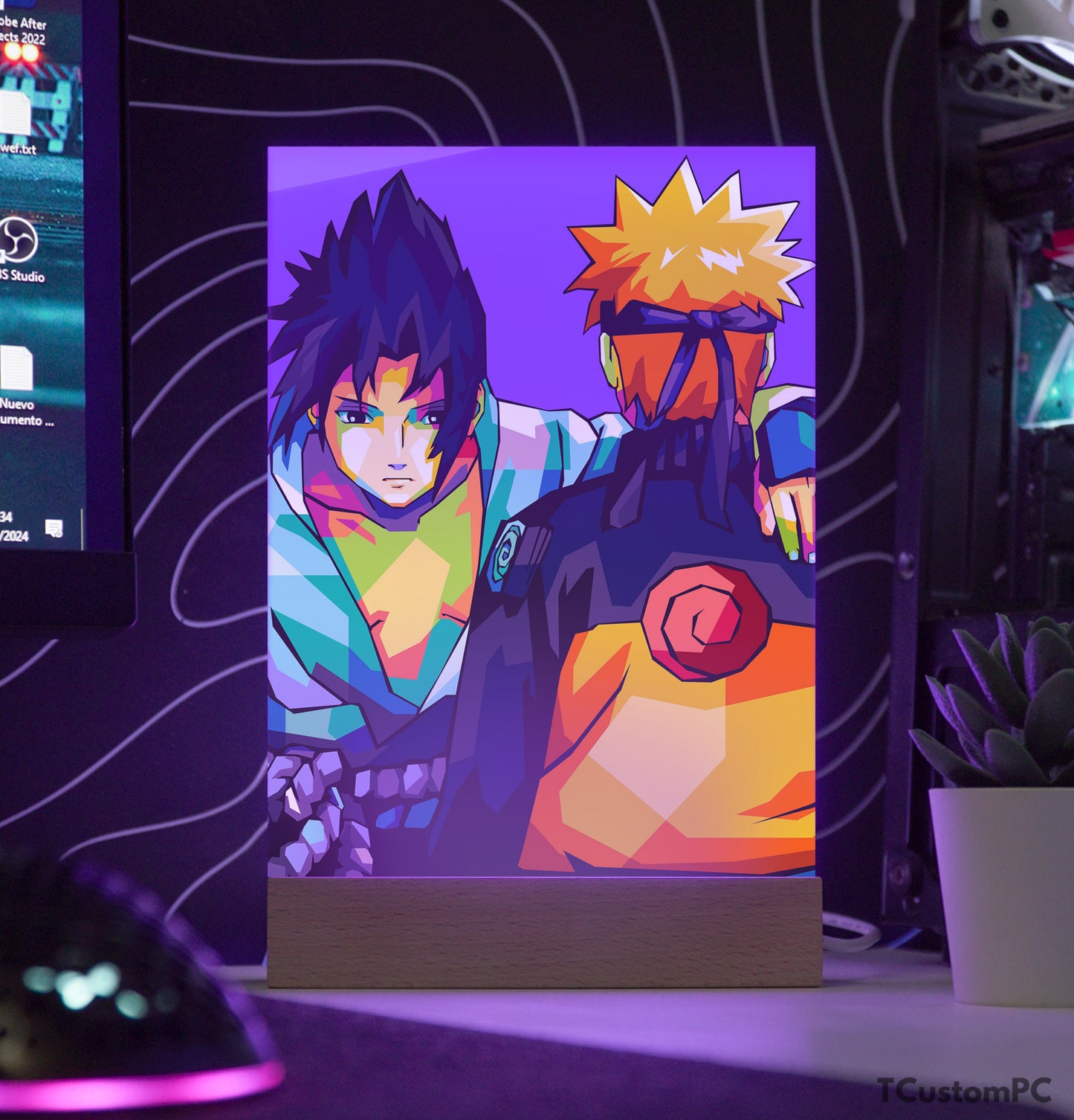 TC-Lamp Naruto Vs Sasuke Colorfull