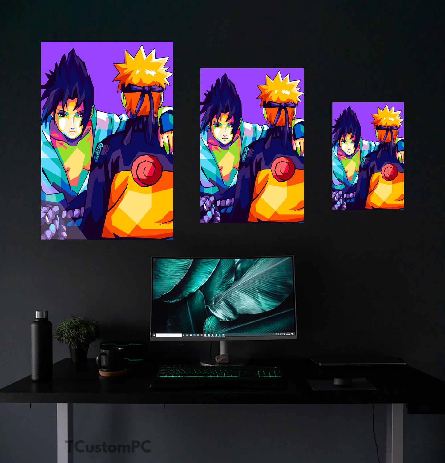 Naruto Vs Sasuke Colorfull painting