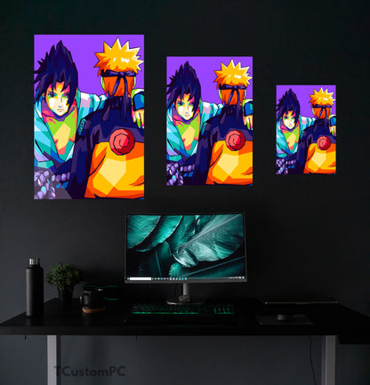 Naruto Vs Sasuke Colorfull painting