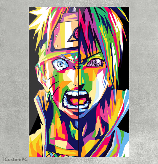 Naruto &amp; Sasuke Colorfull painting