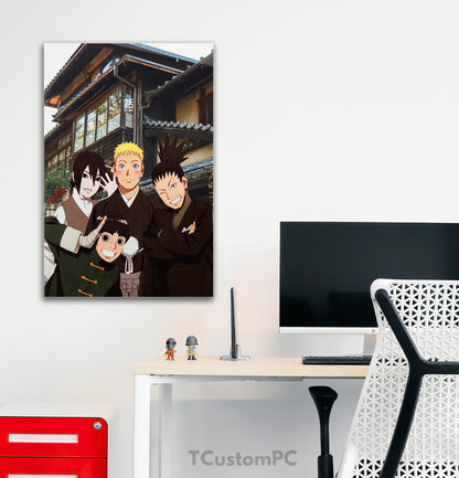 Pintura dos amigos de Naruto