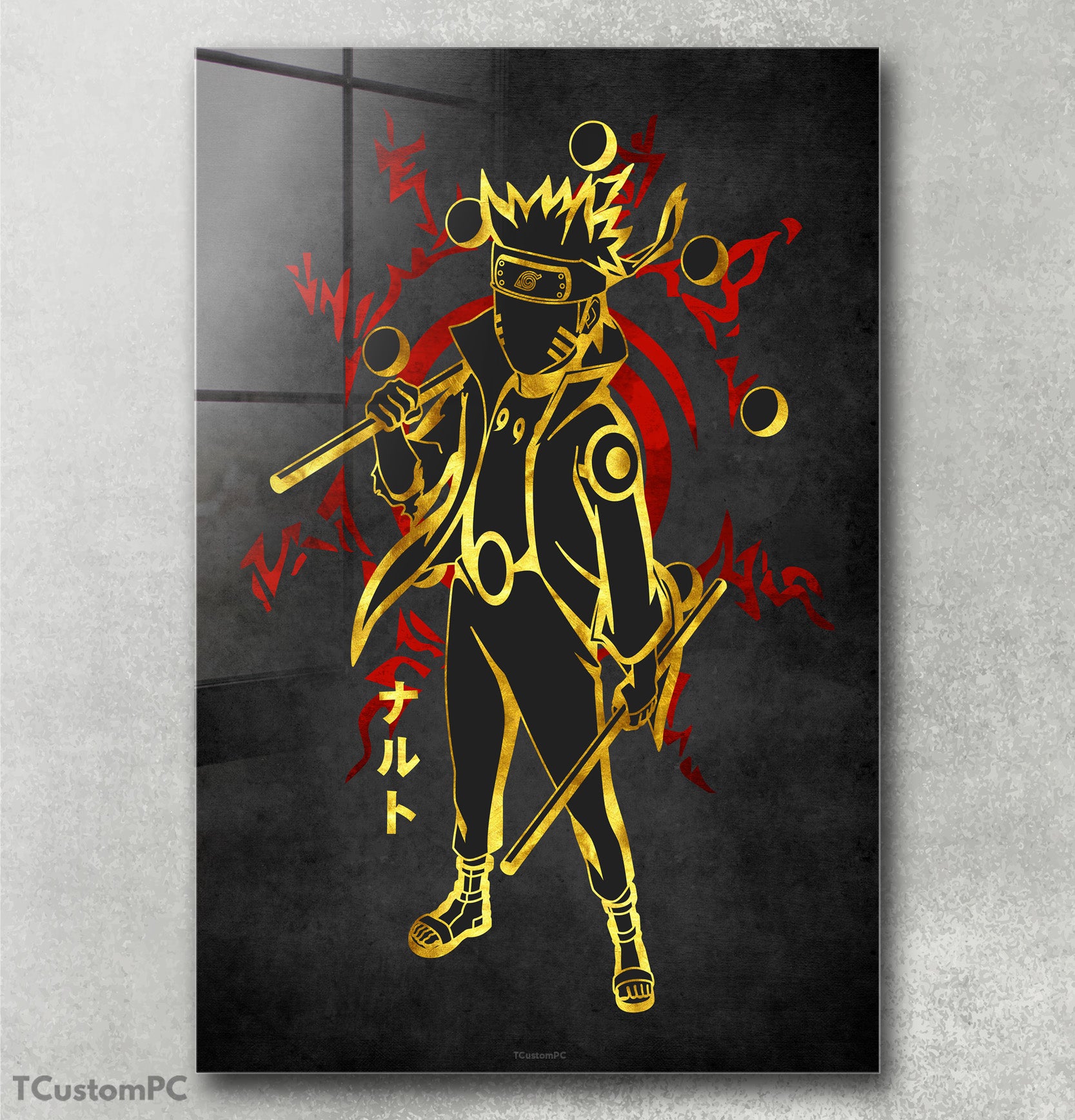 Naruto Red Golden painting