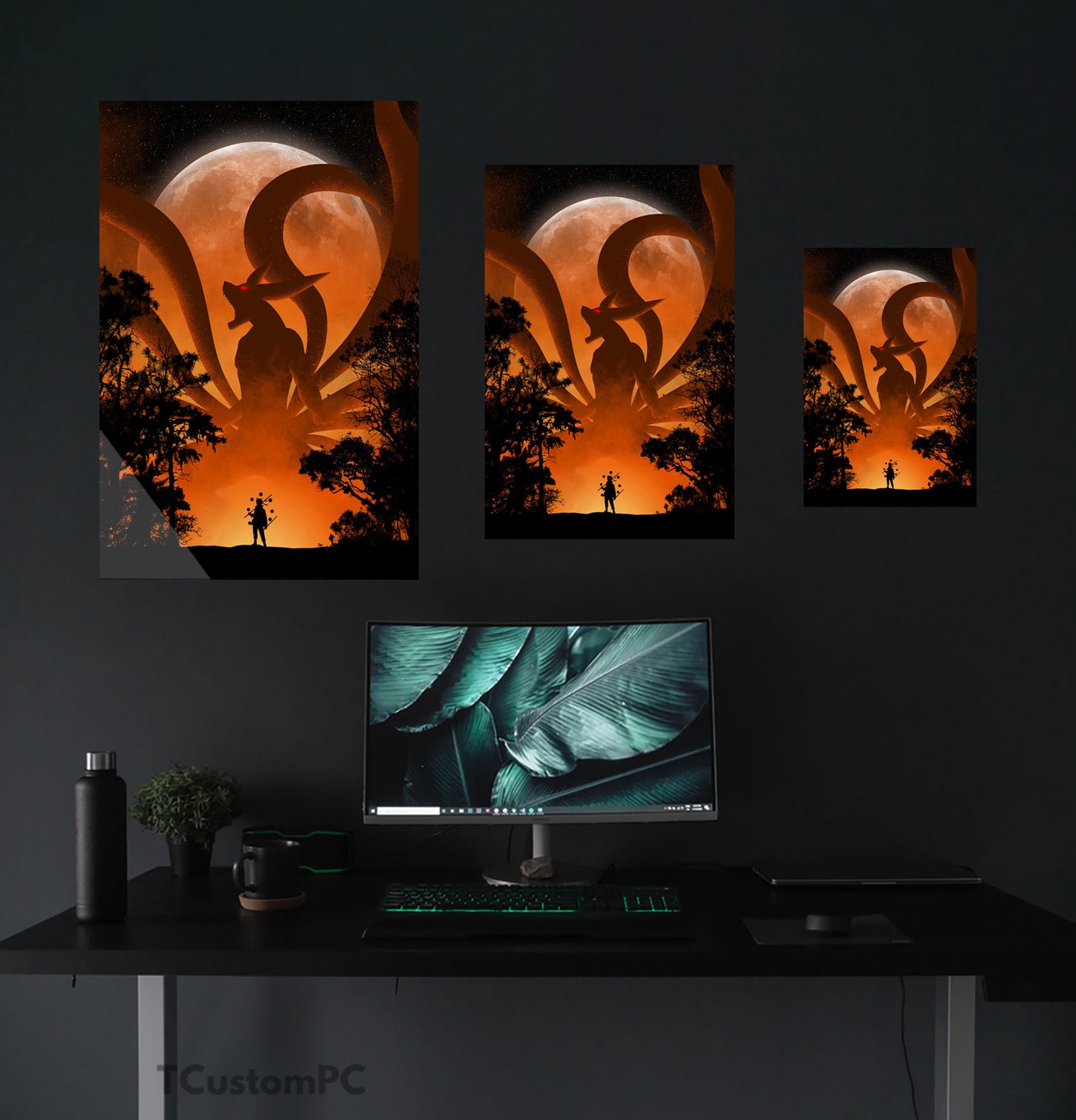 Naruto 2 Silhouette Moon pintura