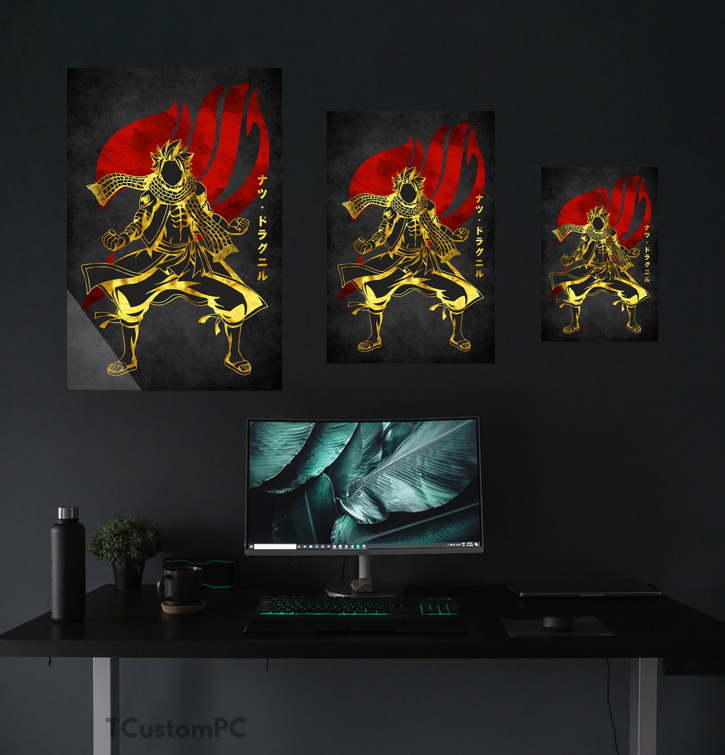 Pintura Natsu Vermelho Dourado