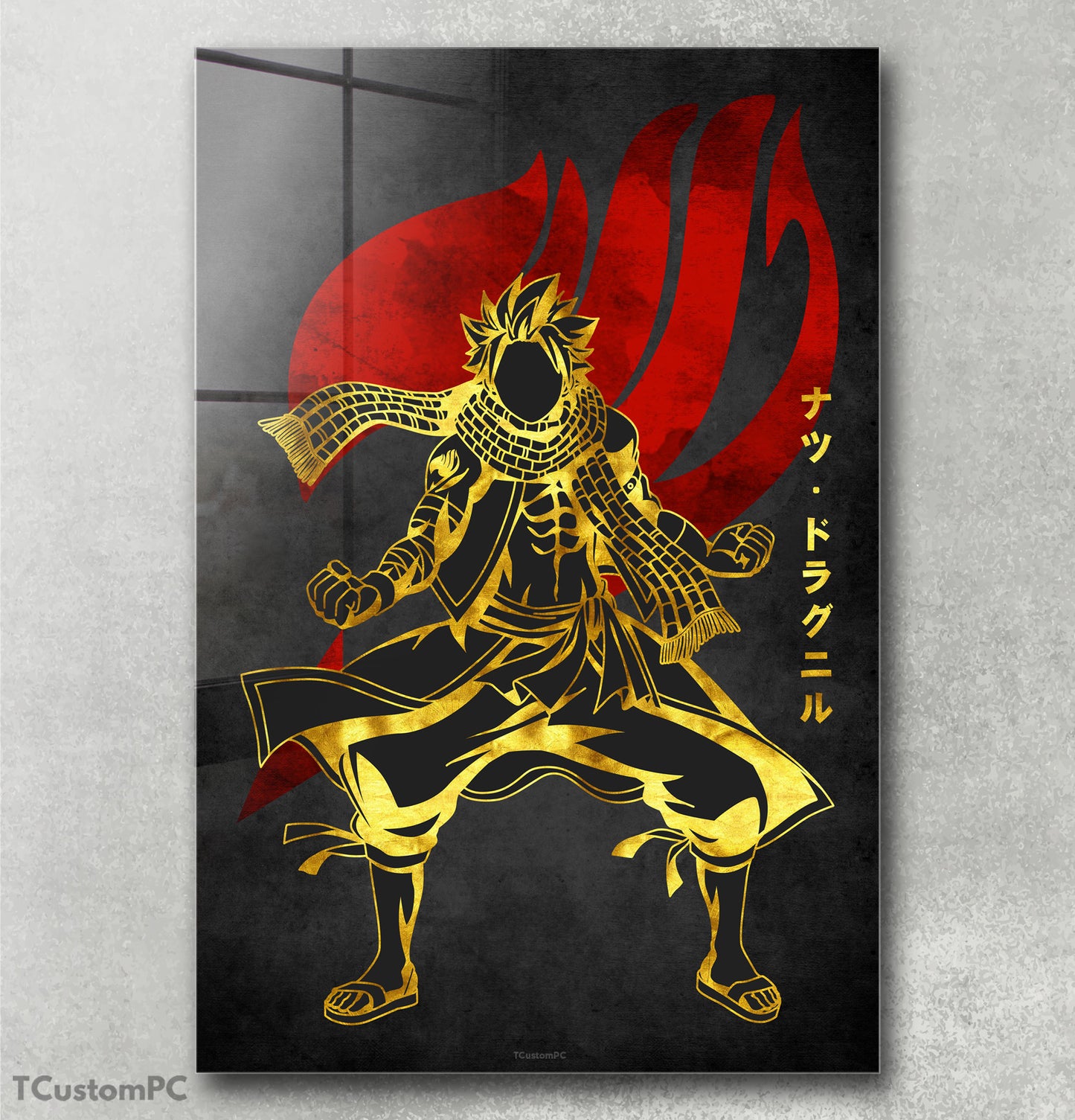 Pintura Natsu Vermelho Dourado