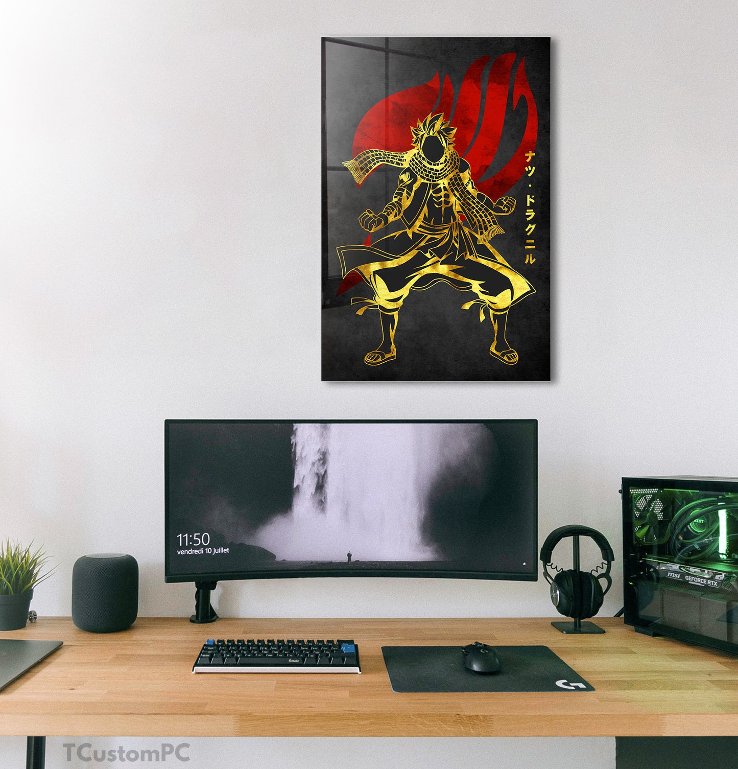 Pintura Natsu Vermelho Dourado