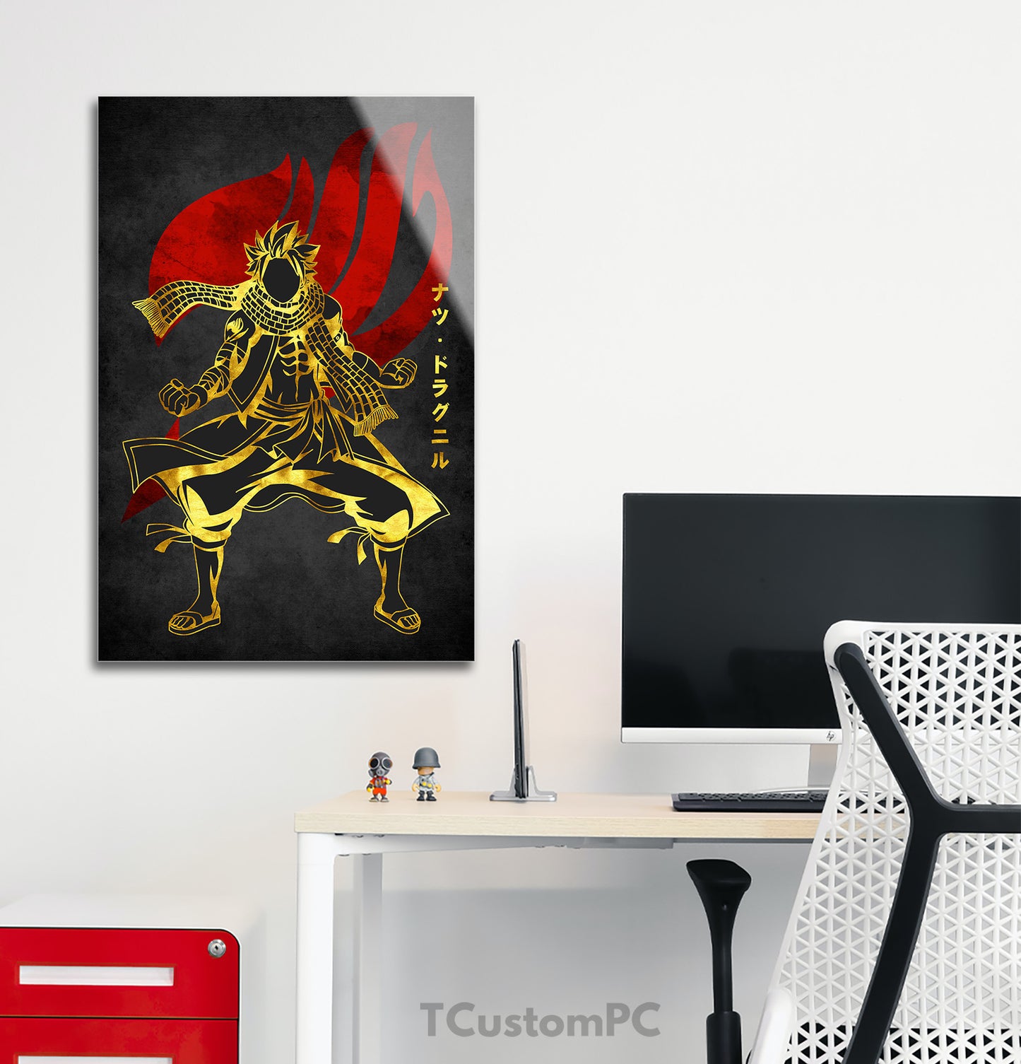 Natsu Red Golden painting