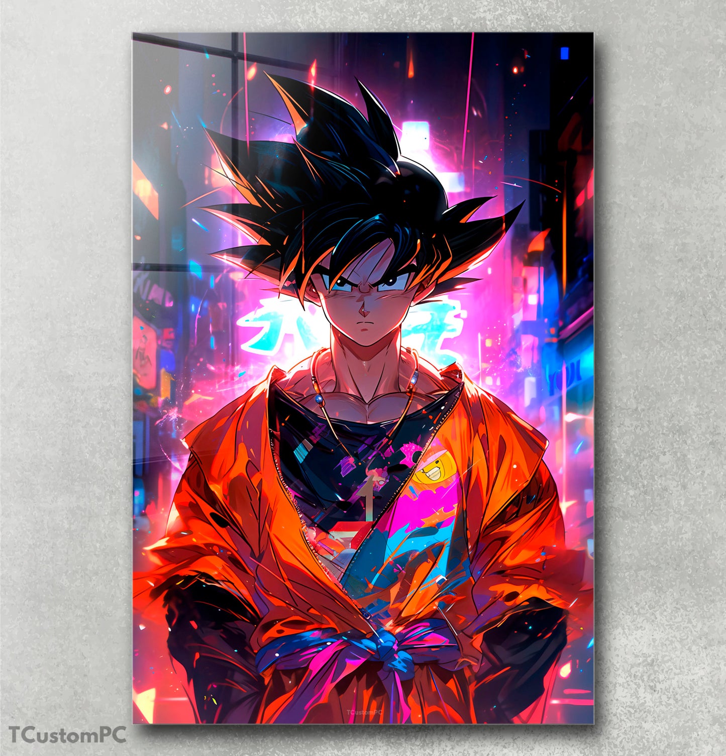 Cuadro Neon Cyberpunk Goku2