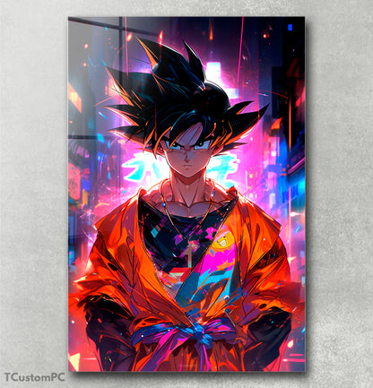 Cuadro Neon Cyberpunk Goku2