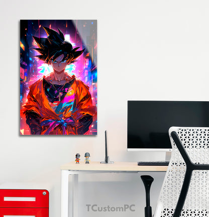 Cuadro Neon Cyberpunk Goku2