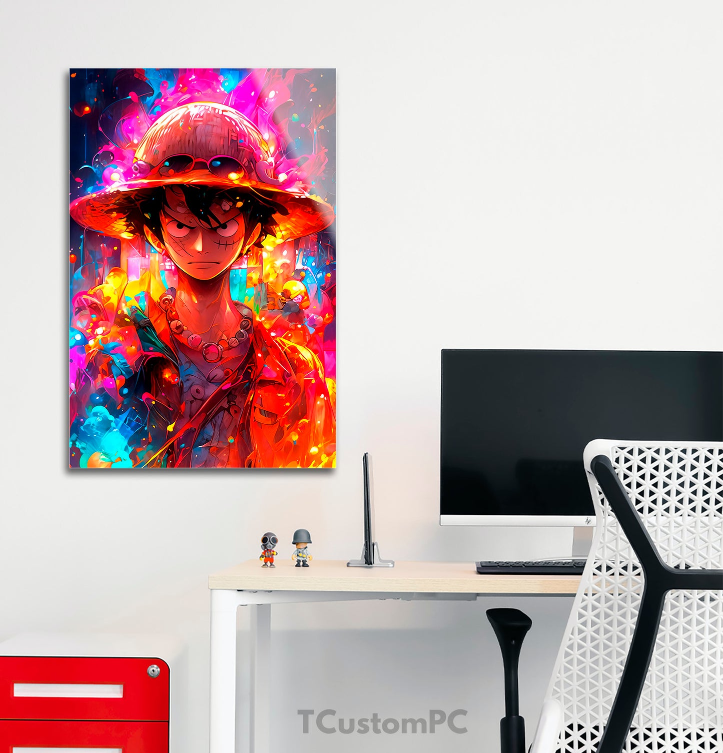 Neon Explosion Luffy Painting