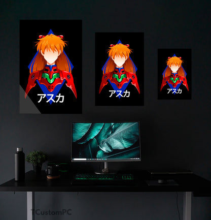 Pintura Neon Genesis Evangelion, Asuka