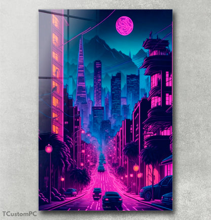 Neon Night City em pintura de São Francisco