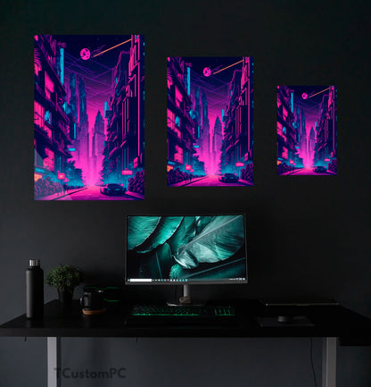 Pintura de Neon Night City na Espanha