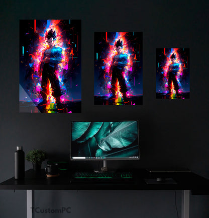 Cuadro Neon explosion vegeta