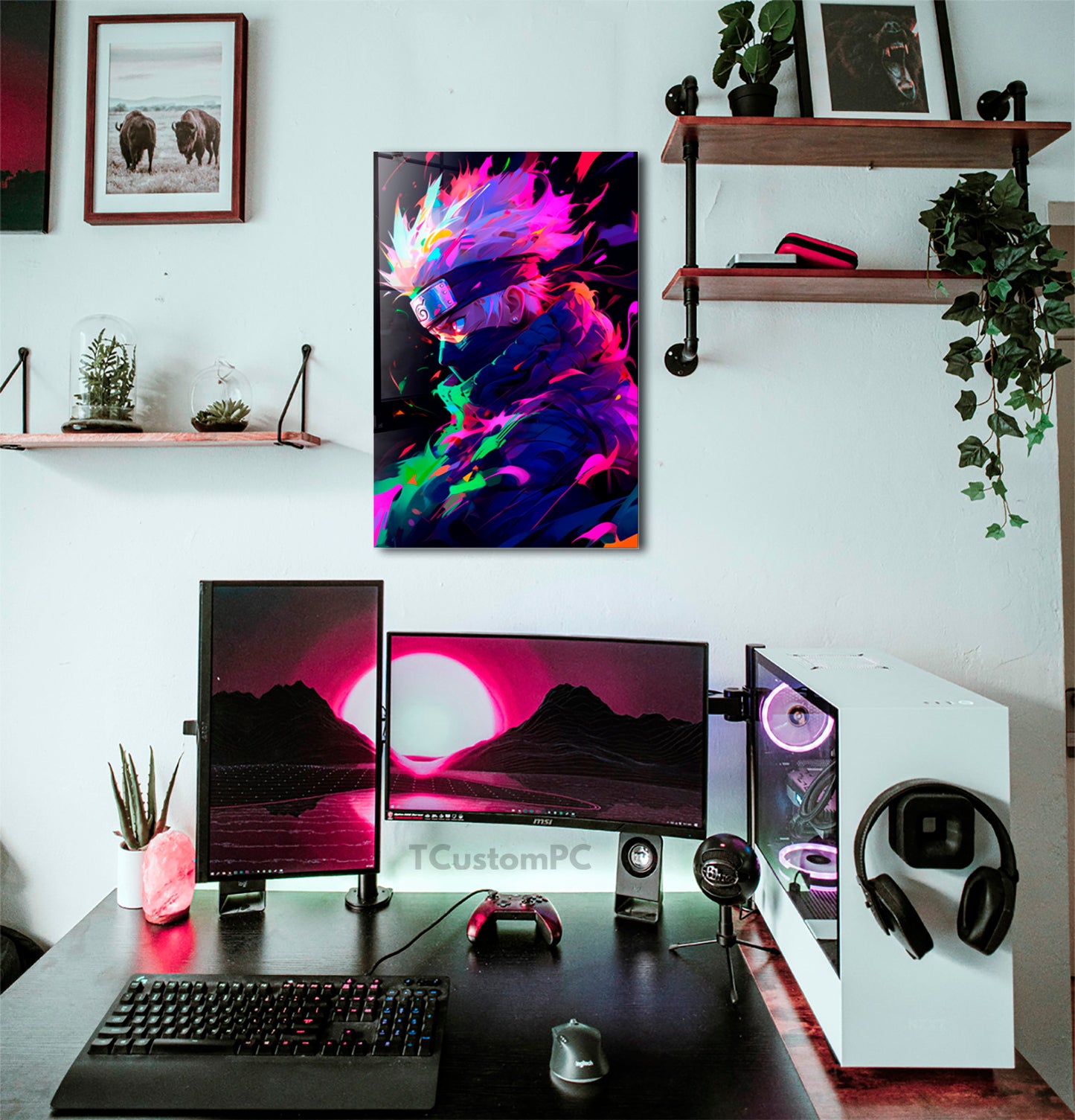 Neon kakashi painting