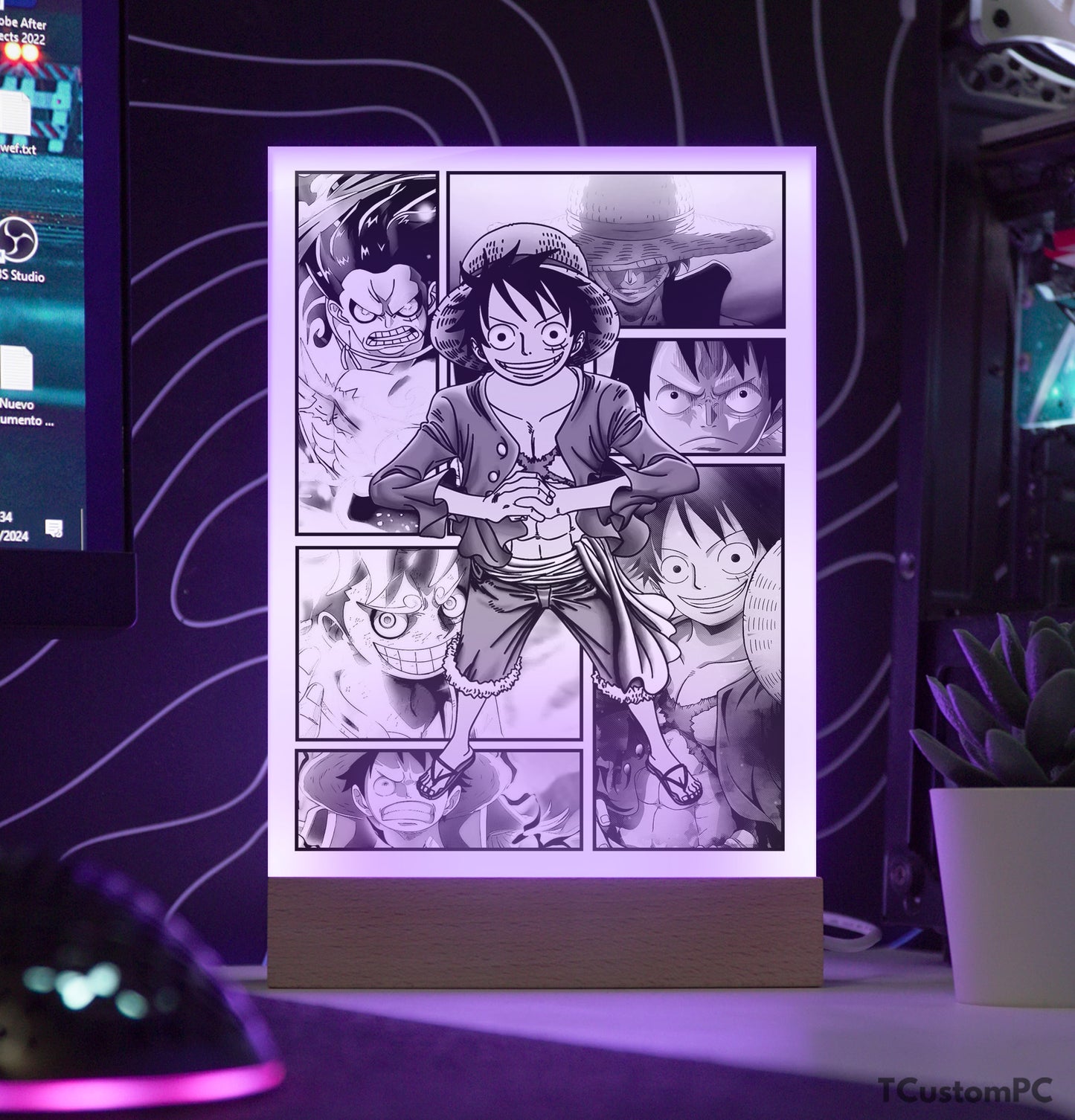 TC-Lamp Novo Estilo Mangá 27 Luffy