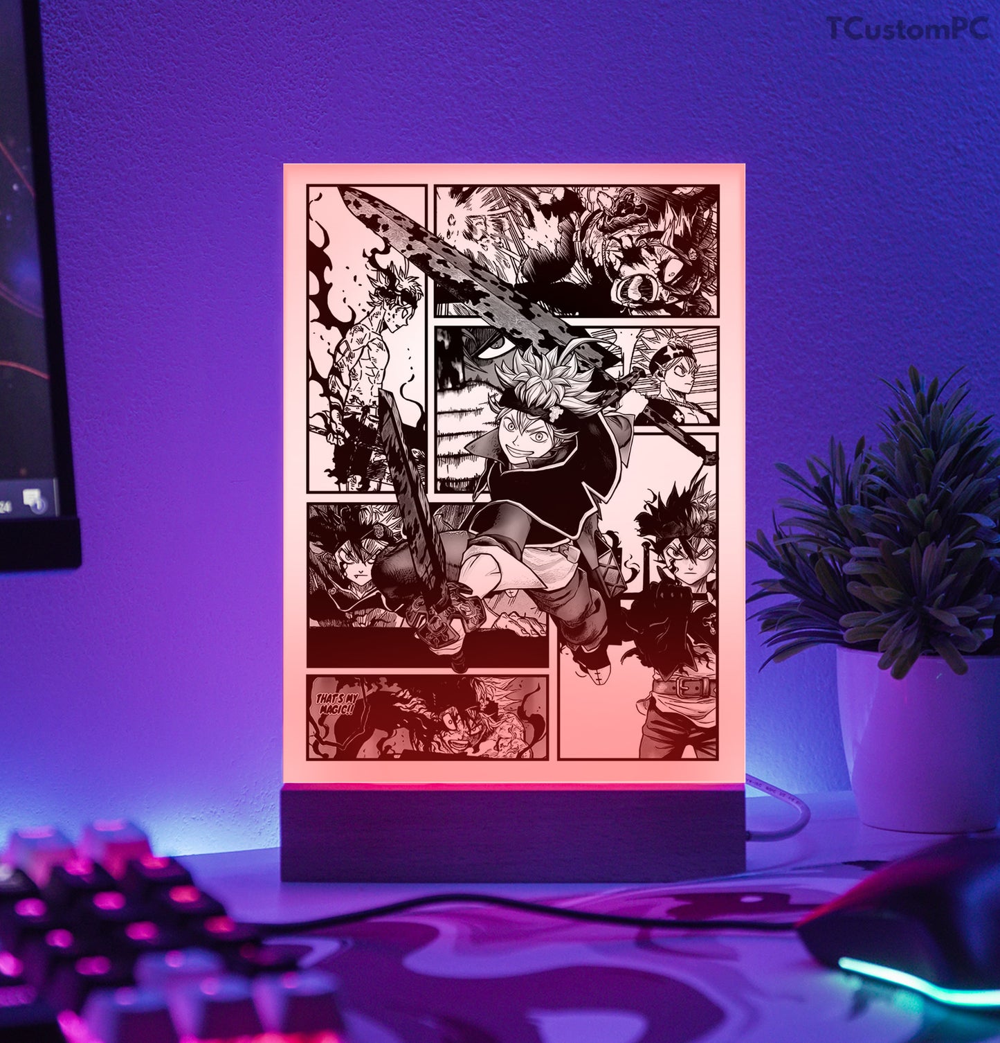 TC-Lamp Novo Manga Estilo 3 Capa Preta, Asta