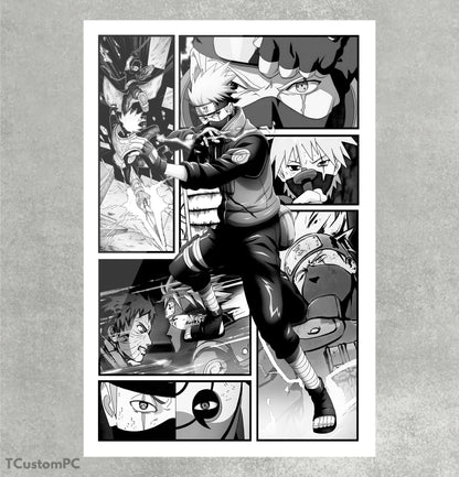 Nova pintura de Kakashi no estilo Mangá 55