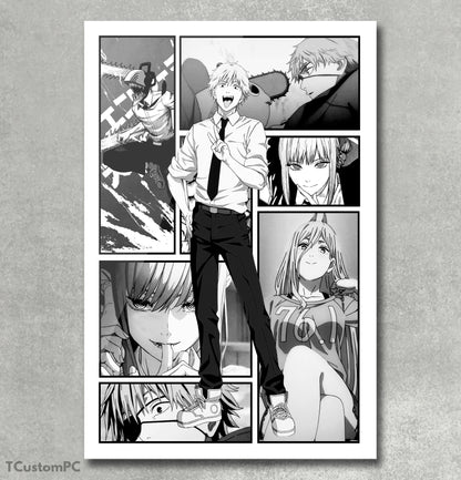 New Manga Style 41 Denji Chainsaw Man Frame