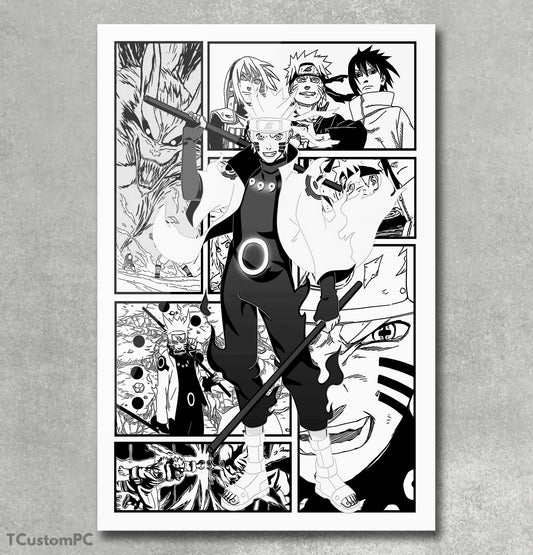 Cuadro New Manga Style 5 Naruto