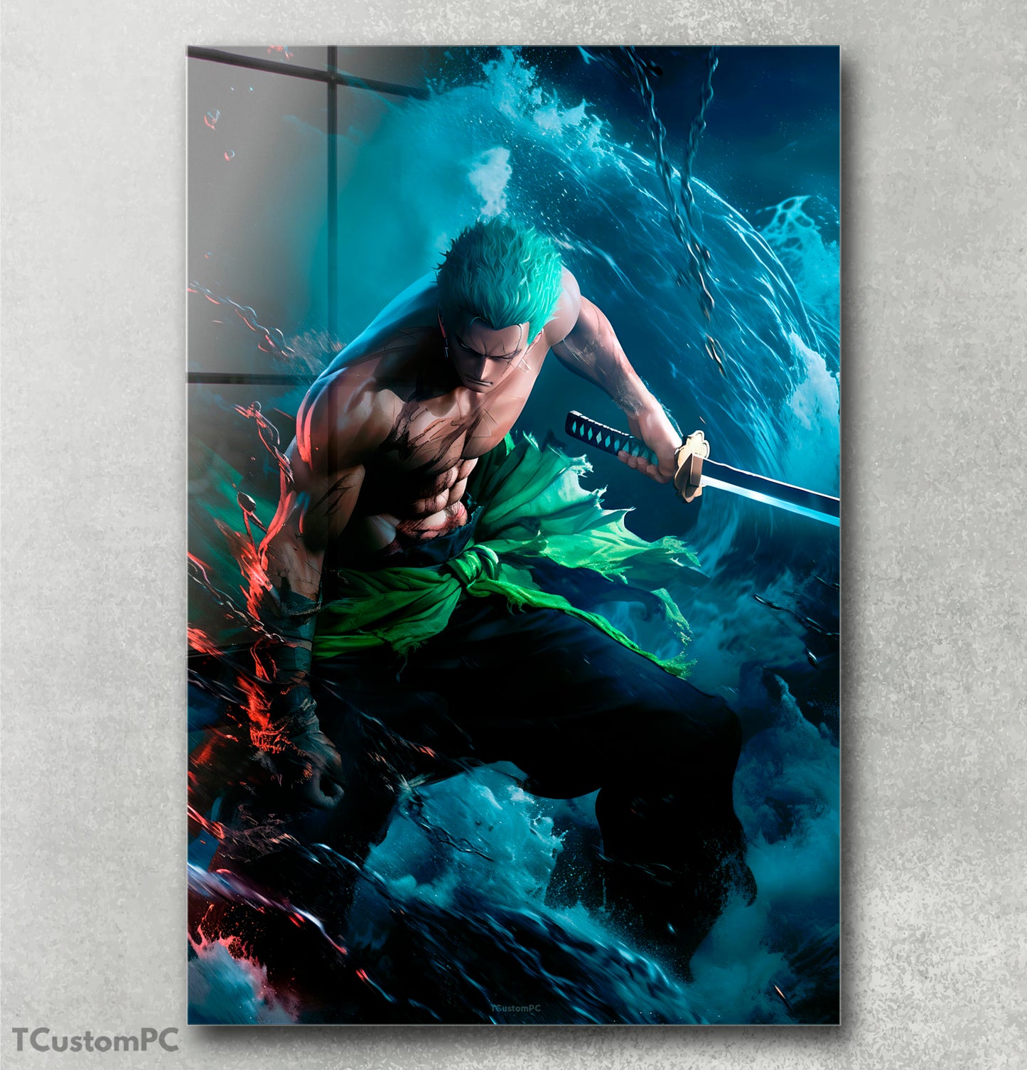 Pintura noturna de Roronoa Zoro