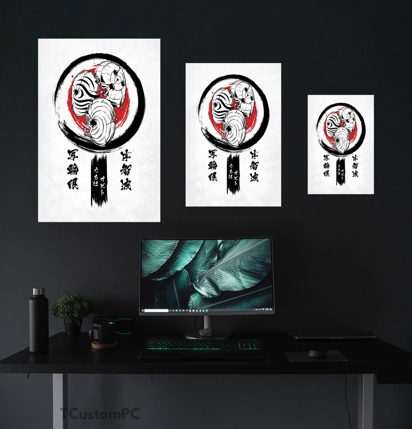 Máscara de Obito Pintura de estilo japonês