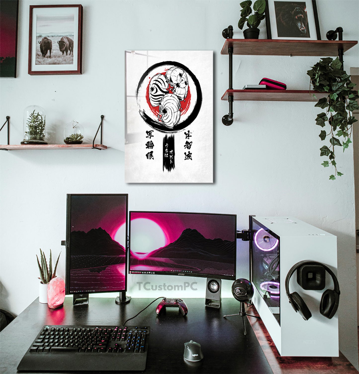 Máscara de Obito Pintura de estilo japonês