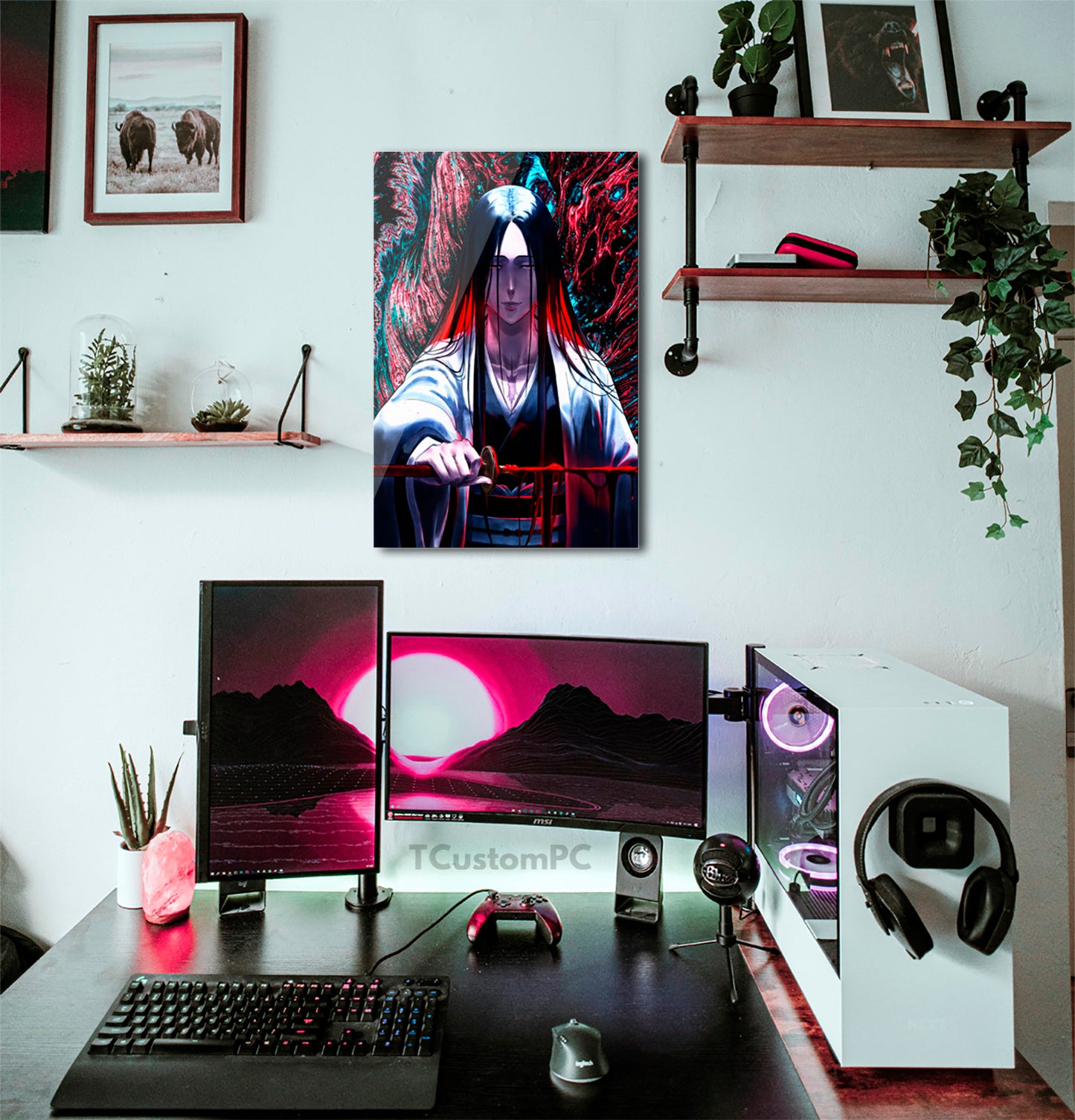 Pintura do velho guerreiro de sangue Retsu Unohana