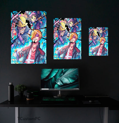 One Piece Usopp, Sanji & Chopper painting